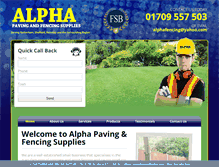 Tablet Screenshot of alphapavingfencing.com